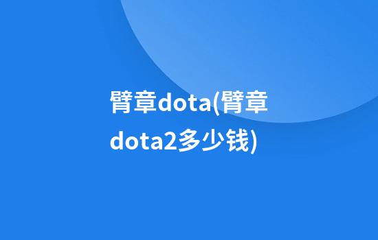 臂章dota(臂章dota2多少钱)