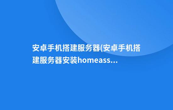 安卓手机搭建服务器(安卓手机搭建服务器安装homeassistant)