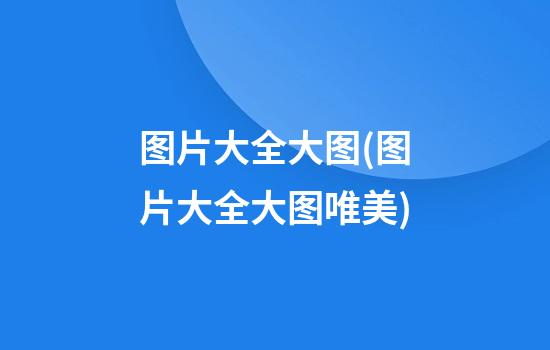 图片大全大图(图片大全大图唯美)