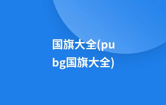 国旗大全(pubg国旗大全)