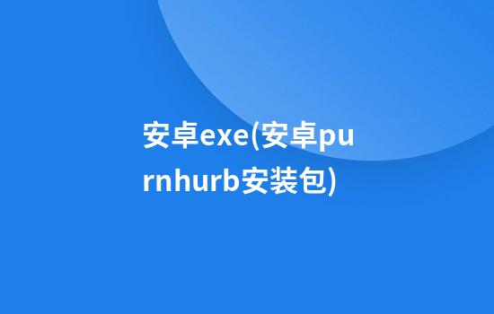 安卓exe(安卓purnhurb安装包)